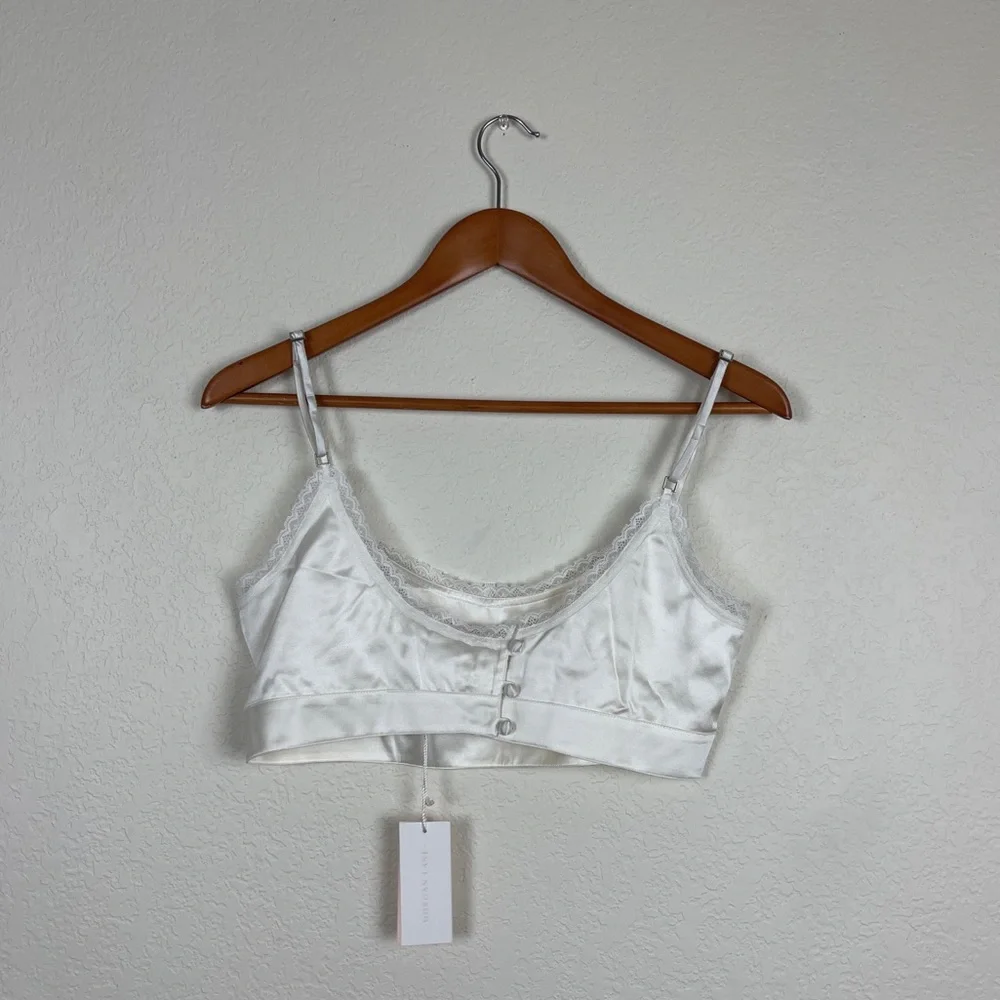 NWT Morgan Lane Noelle Bra Top in Chalk - Picture 8 of 8